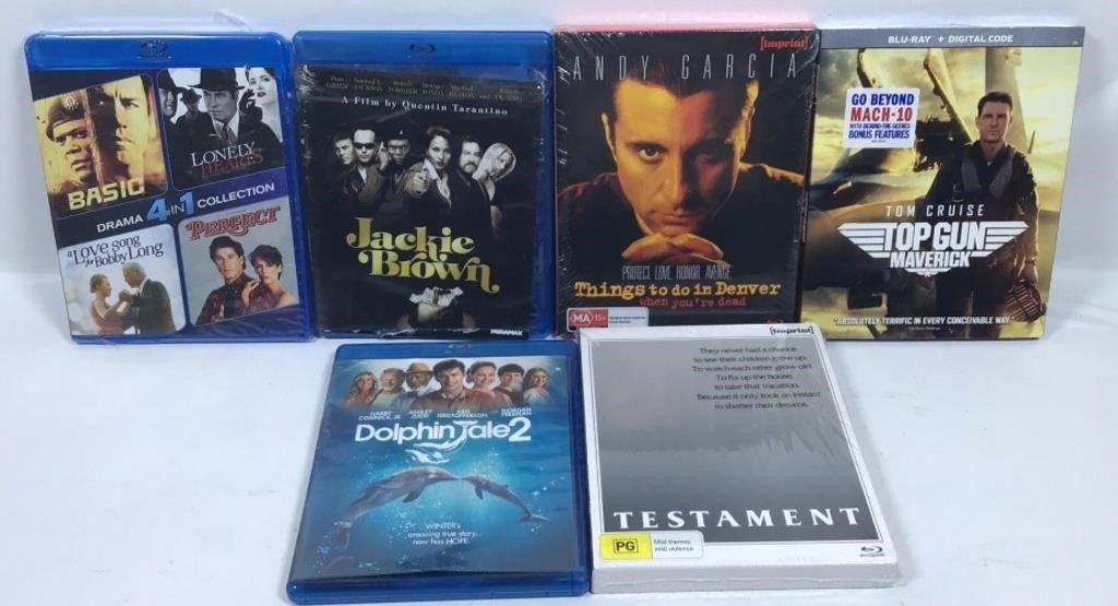 New Open Box Lot of 6 Blu-ray Discs