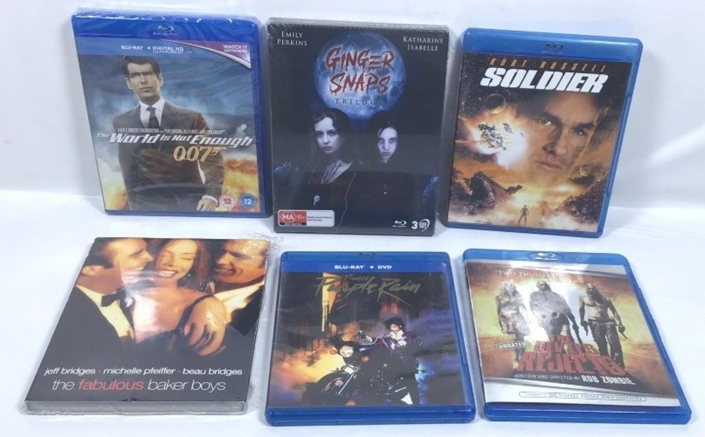 New Open Box Lot of 6 Blu-Ray Discs