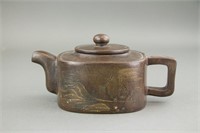 Chinese Zisha Teapot Signed Li Zhongfang 1573-1644