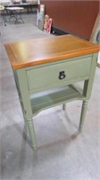 1 DRAWER PAINTED SIDE TABLE W/SHELF