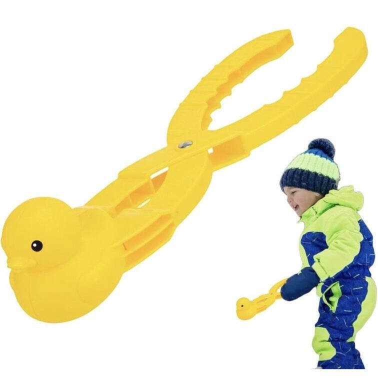 DUCK SHAPED SNOWBALL MAKER 2PCS BLUE AND YELLOW