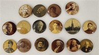 ASSORTED LOT OF ANTIQUE PHOTOGRAPH PINBACK BUTTONS
