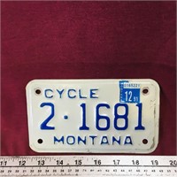 1991 Montana US Motorcycle License Plate