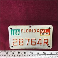 1997 Florida US Motorcycle License Plate