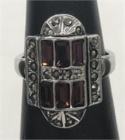 Ring with marcasite size 7 1/4