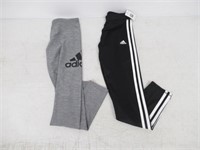 2-Pk Adidas Girl's LG Legging, Black and Grey