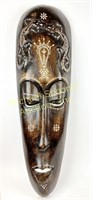 AFRICAN WOOD AND MOTHER OF PEARL MASK