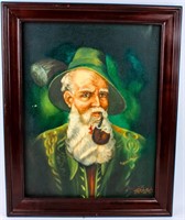 Art Antique Oil on Canvas German Portrait