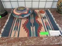 3 Native American Art Pieces: Zapotec Weaving by M