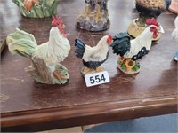 LOT OF (3) ROOSTERS