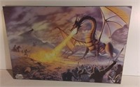 Dragon & Warriors  Laminate On Board Fantasy
