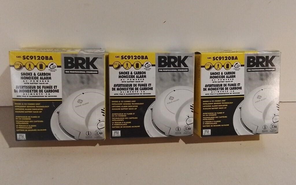 Three Smoke & Carbon Monoxide Alarms
