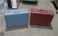 Two Vintage Hard Shell Suit Cases