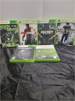 6 XBOX 360 GAMES MISC MILITARY, ROCK