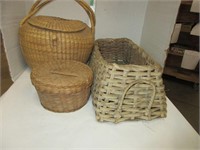 Basket lot, 3) decorative baskets