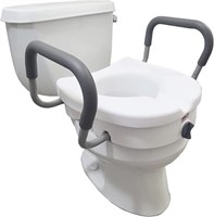 Carex E-Z Lock Raised Toilet Seat With Handles,