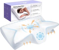 Hexus Cervical Pillow for Neck Pain Relief, White