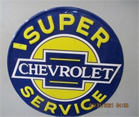 Super Chevrolet Service Sign-Reproduction-12.5 x 3