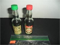 Vintage Lejon & Vermouth Mini Bottles Salt and