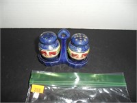White & Blue Salt and Pepper Shakers
