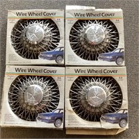 Group of 4 wire wheel covers