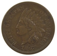 EF-40 1867 Indian Cent