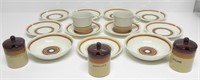 HEARTHSIDE WATERCOLOURS CUPS & ASSTD SAUCERS