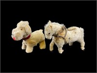 Antique Wind-Up Dog & Horse Toy