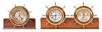 Seth Thomas Ships Bell Mantel Clock Set