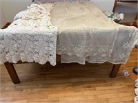 Crocheted lace tablecloths