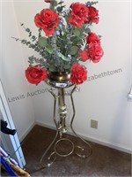 Fern stand with spittoon & floral arrangement