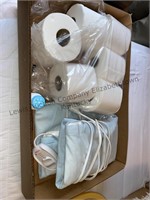 Heating pad & toilet paper