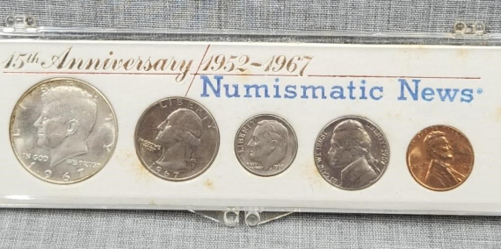 45th Anniversay 1952-1967 Numismatic News Coin