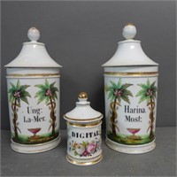Antique French Porcelain Apothecary Jars