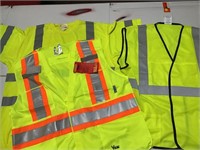 Lot of 3 - 2XL Safety Vests and a T-Shirt -Class 2