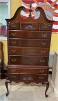 Beautiful highboy dresser with detail work and