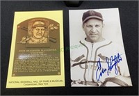 Enos Slaughter autographed photo and Hall of