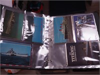 Binder of nautical-related vintage postcards