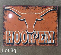 Metal Texas Longhorns Sign, 15.75in X 11.75in