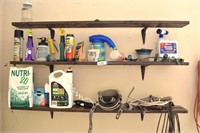 CONTENTS OF SHELVES IN GARAGE