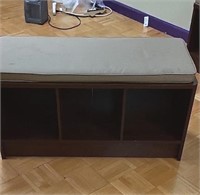 Bench w/Cushion & Cubby Holes