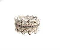 Armenta Sterling Silver Diamond "New World" Ring