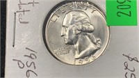 1956 BU Silver Washington Quarter