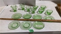 Green depression dishes