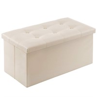 YOUDENOVA 30 inches Folding Storage Ottoman, 80L S