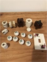 Ceramic pieces, Knobs, Insulators