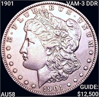 1901 VAM-3 DDR Morgan Silver Dollar CHOICE AU