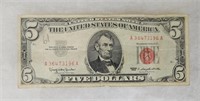 1963 $5 US Red Seal Note