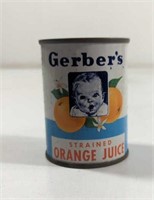 Vintage Gerber's Strained Orange Juice Tin Bank