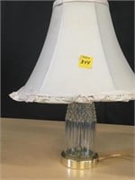 Small Crystal Lamp 16" T with shade